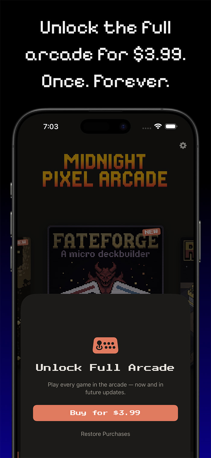 Unlock the full arcade